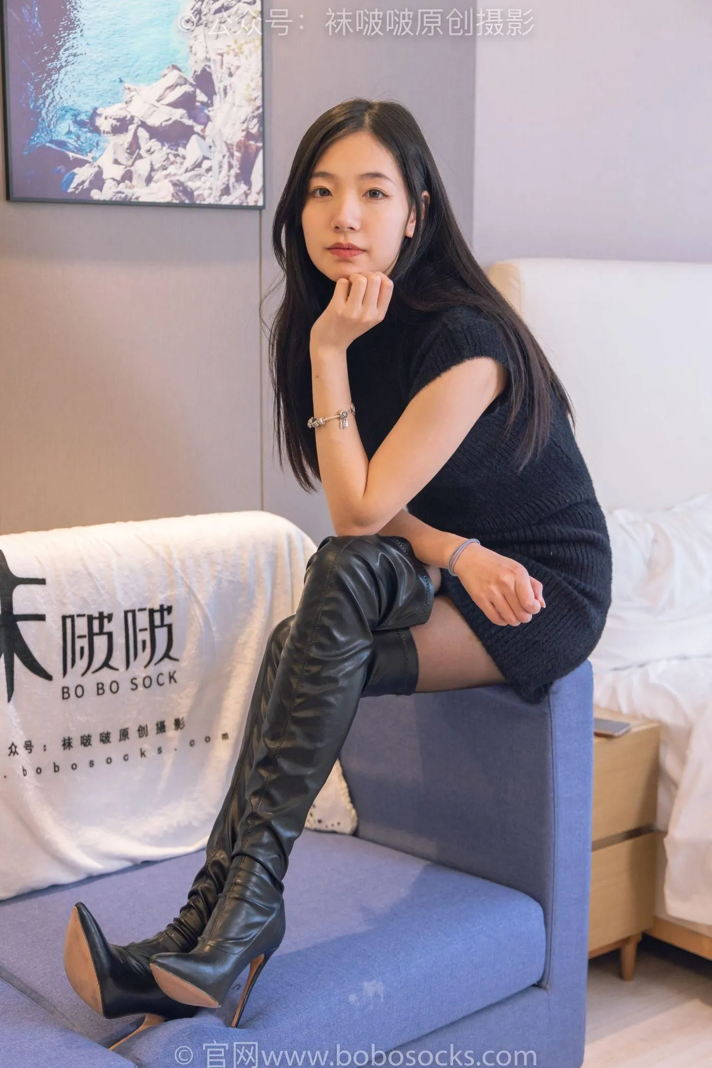 [BoBoSocks袜啵啵]NO.194 小甜豆-高跟长靴、凉鞋、黑丝、裸足 [140P]插图8